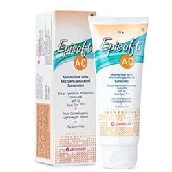 Glenmark Episoft AC Moisturizer with Sunscreen, SPF 30+, Anti-acne Benefits , Anti-hyperpigmentation | For Men and Women, 75 gms